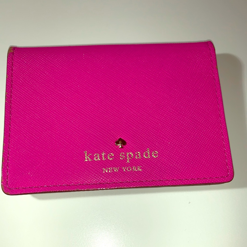 Pink Leather Kate Spade Card Holder